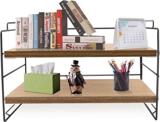 Petite étagère à Livres En Bois - Dimensions 20x20 Cm - Idéale Pour Bureau, Chambre, Salon - Organisateur De Livres Et Déco - Cadeau Pour Amateur De Lecture