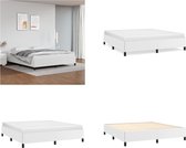 vidaXL Bedframe kunstleer wit 160x200 cm - Bedframe - Bedframes - Bed - Slaapmeubel