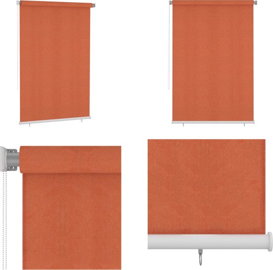 vidaXL Rolgordijn voor buiten 160x230 cm oranje - Rolgordijn - Rolgordijnen - Rol Gordijn - Rol Gordijnen