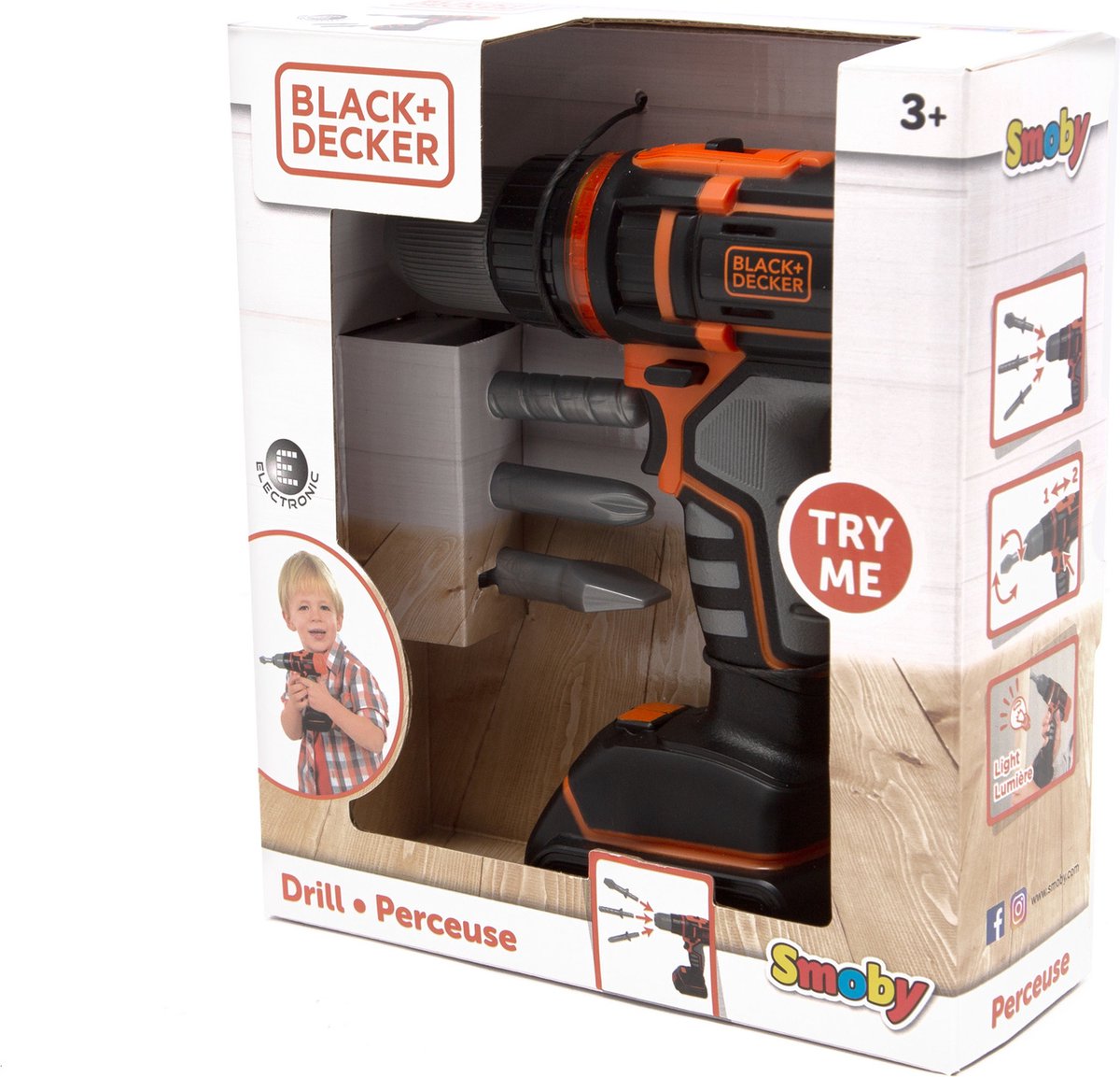 Smoby - Black & Decker - Boormachine - Speelgoedgereedschap — afbeelding 3
