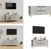 vidaXL Tv-meubel 102x44-5x50 cm bewerkt hout betongrijs - Tv-kast - Tv-kasten - Tv-meubel - Hifi-meubel