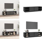 vidaXL Tv-meubel 156x40x40 cm massief grenenhout grijs - Tv Meubel - Tv Meubels - Tv Kast - Tv Kasten