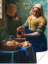 Poster Melkmeisje - Amandelbloesem - Van Gogh - Vermeer - Schilderij - Oude meesters - 30x40 cm