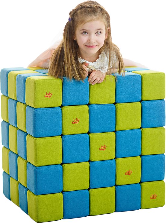 Magnetische blokken JollyHeap® - Magnetic blocks - blokken - educatief speelgoed - groen/oranje van JollyHeap® — afbeelding 4