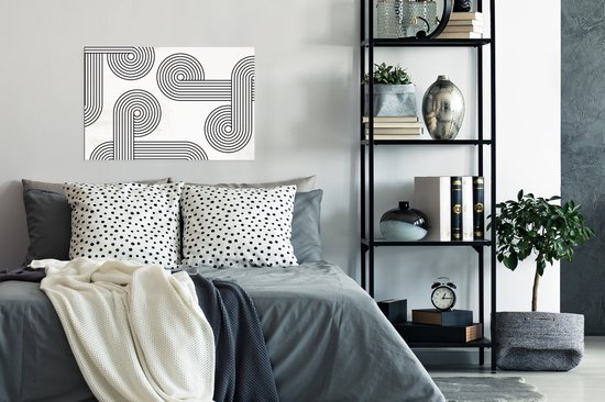 Affiche d'Art - Ronde - Zwart - Wit - 90x60 cm