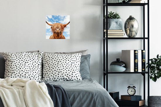 Affiche Highlander écossais - Nuage - Animaux - 30x30 cm