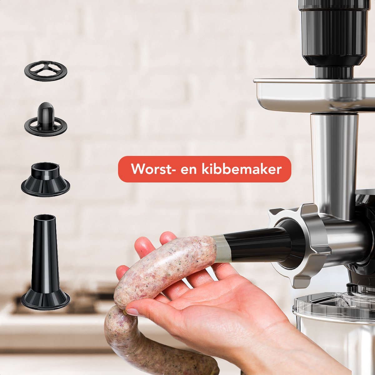 KitchenBrothers 6-in-1 keukenmachine met gehaktmolen en blender thumbnail 5