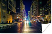 Poster New York - Taxi - Nacht - 30x20 cm