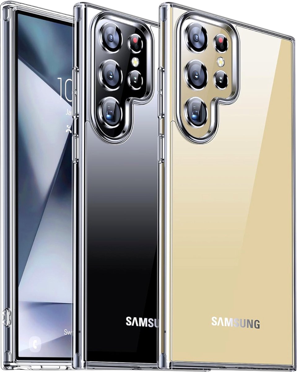 Samsung Galaxy S24 Ultra Ultieme Silicone Case - Samsung S24 Ultra Transparante Bescherming Hoesje - Premium Zachte Silicon Hoesje voor Samsung Galaxy S24 Ultra