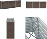 vidaXL Plantenbak verhoogd 240x40x77 cm gegalvaniseerd staal bruin - Verhoogde Tuinbak - Verhoogde Tuinbakken - Verhoogde Plantenbak - Verhoogde Plantenbakken