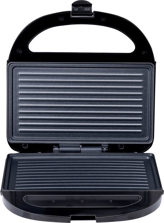 Contactgrill - Tosti IJzer - Panini Grill - Anti Aanbaklaag - 750W - Zwart