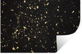 Muurstickers - Sticker Folie - Gouden vlokken op een zwarte achtergrond - 30x20 cm - Plakfolie - Muurstickers Kinderkamer - Zelfklevend Behang - Zelfklevend behangpapier - Stickerfolie
