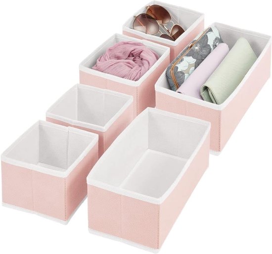 Vtopmart Set van 25 kunststof lade-organizers wit