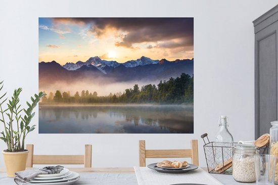 Stickers muraux - Mer - Berg - Nouvelle-Zélande - 120x90 cm - Film adhésif