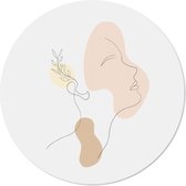 Label2X Cercle mural dame - Ø 40 cm - Dibond (intérieur & extérieur)