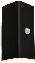 Briloner - Lampe d'extérieur - Kona - Bewegingsmelder - Schemersensor - oplaadbare batterij - USB opladen - spatwater bescherming - 15,5 x 6,5 x 8,5 cm - Zwart