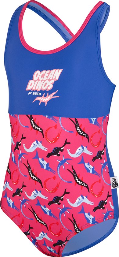 BECO ocean dinos - badpak voor kinderen - roze - maat 104