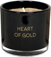 MY FLAME - sojakaars met wensarmbandje - 'Heart of gold' - Warm Cashmere - 35 branduren - Zwart