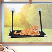 Hangmat voor katten, hangmat voor katten, ramen met zuignappen, hangmat voor katten binnenshuis, hangmat, hangmat, kattenhangmat, grote kat, tot 10 kg (60 x 35 cm)