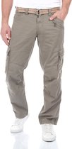 TIMEZONE Heren Cargo Broek Broeken BenitoTZ comfort/relaxed Fit Grijs 29W / 36L Volwassenen Herenbroek Riem