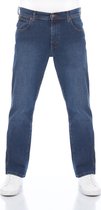 Wrangler Heren Jeans Broeken Texas Stretch regular/straight Fit Blauw 38W / 36L Volwassenen Denim Jeansbroek