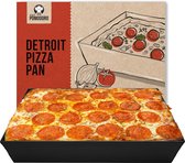 assiette à pizza – forme à pizza rectangulaire – Detroit Pizza Pan – 35,6 x 25,4 x 6,4 cm (lxlxh) en aluminium