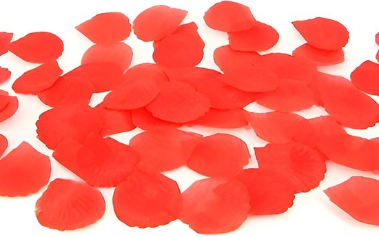 Luxe Rozenblaadjes - 144 stuks - rood - 3x3 cm - Valentijn decoratie / versiering - Merkloos