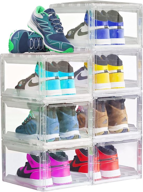 SEE SPRING Set van 12 opvouwbare schoenendozen Organizer