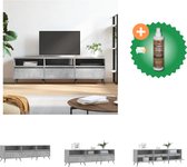 vidaXL Tv-meubel 150x30x44-5 cm bewerkt hout betongrijs - Kast - Inclusief Houtreiniger en verfrisser