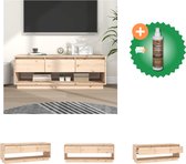 vidaXL Tv-meubel 110-5x34x40 cm massief grenenhout - Kast - Inclusief Houtreiniger en verfrisser