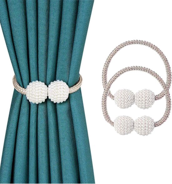 Gordijn Tiebacks, 2 stuks gordijn Tiebacks Parel Bal Gordijn