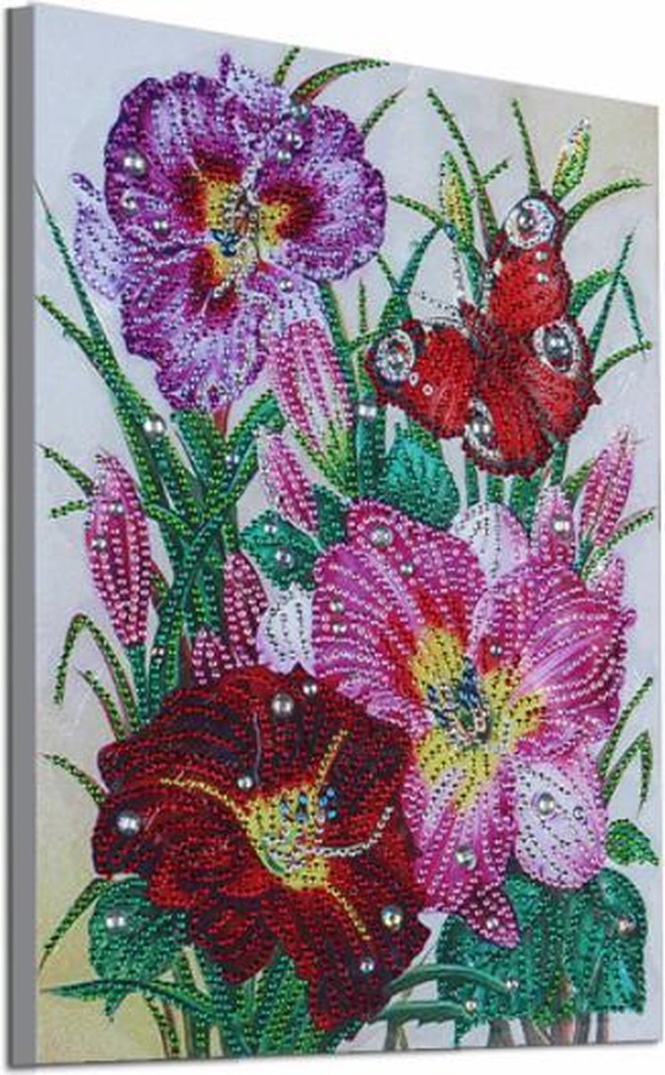 diamond painting pakket volwassenen Diamond painting bloemen met