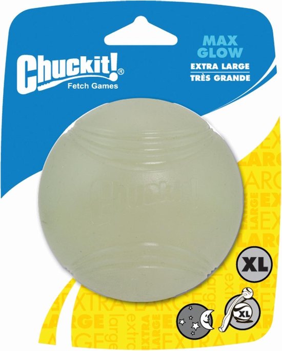 Chuckit! Max Glow Bal - Glow In The Dark - Ø 9 cm