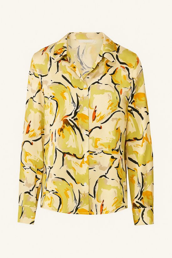 Chemisier jaune- Oranje avec imprimé
