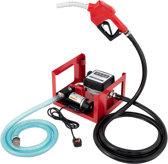 Dieselpomp 40L – 300W Zelfaanzuigende Oliepomp – Voor Diesel en Stookolie – Industriële Overhevelpomp – 220V, Zwart