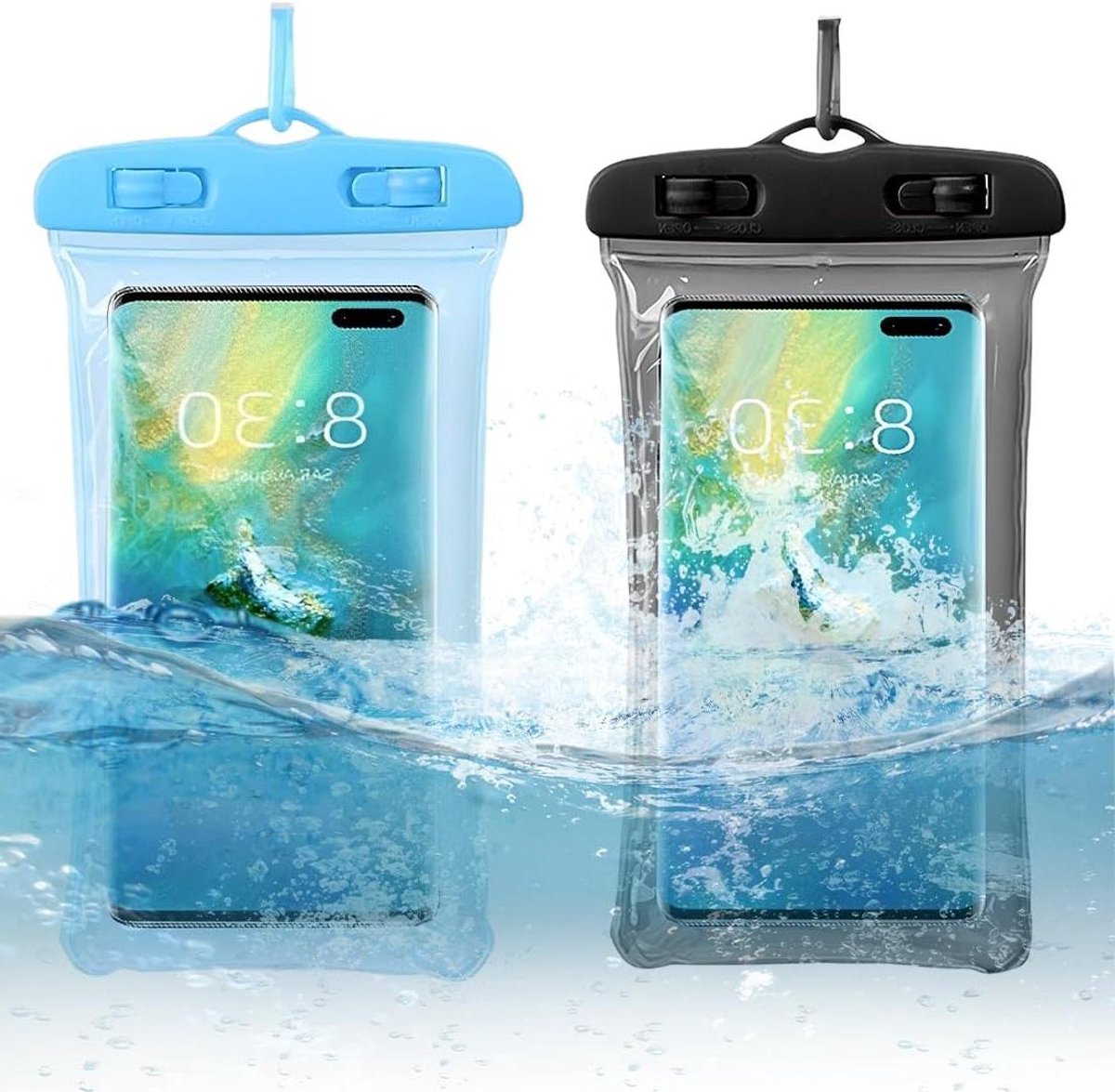 Allecto Plus - Waterdichte smartphonehoes IPX8 - Onderwaterhoes voor iPhone 15 Pro Max, Galaxy S24/S23 Ultra - Beschermhoes voor onderwater