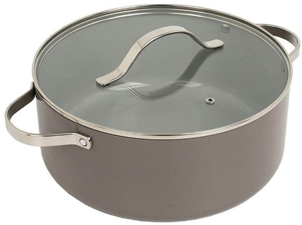 Casserolepan met deksel Feel Maestro MR-4009-20 Grijs Metaal Aluminium Ø 20 cm 2,3 L