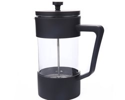 600 ml Cafetière Handmatige Koffiezetter Zwart – French Press Koffiemaker – Koffiezetapparaat – Geschikt voor Koffie, Thee en Melkopschuimen – Verse Koffie – Franse Koffie Pers