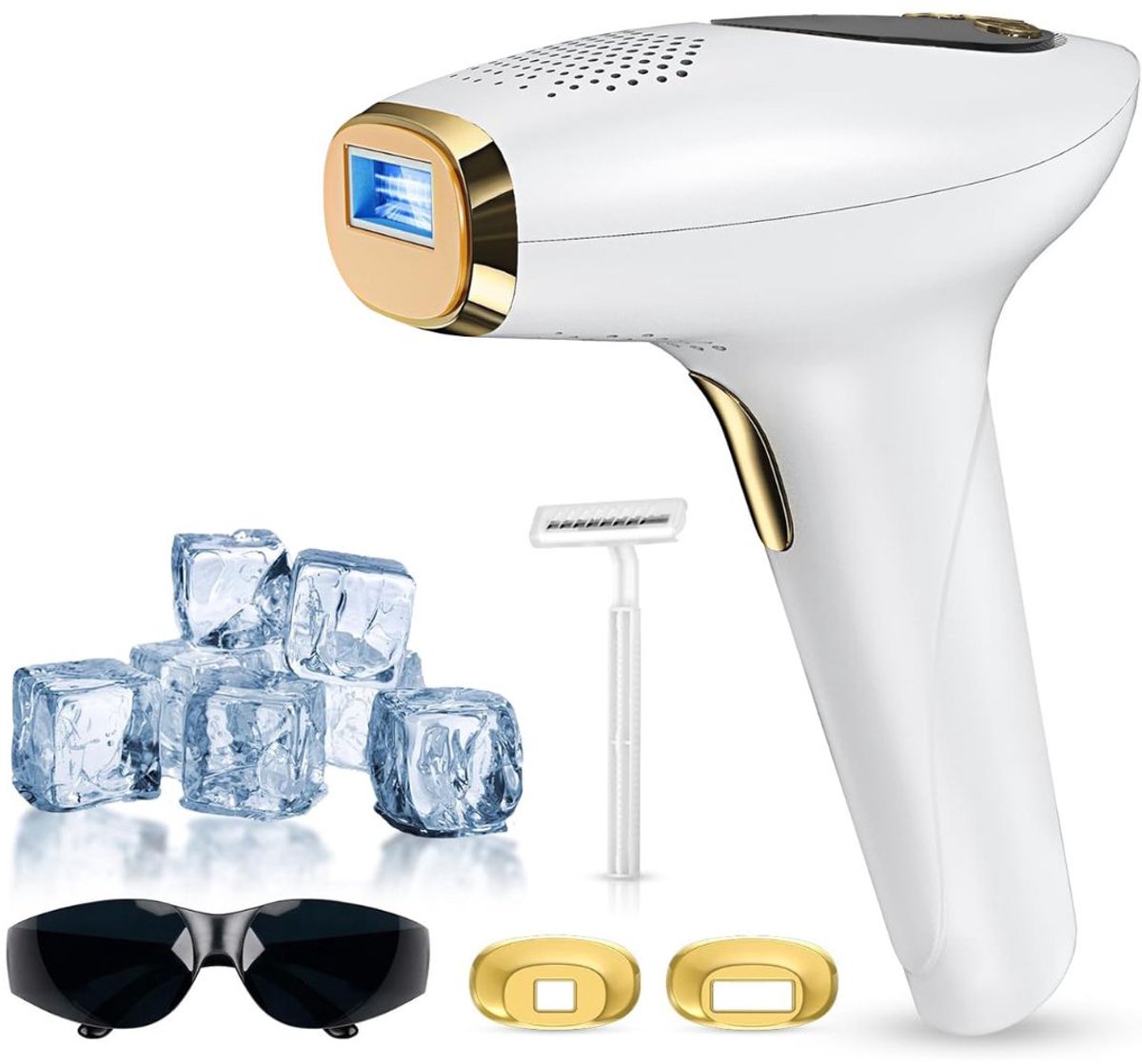 Laser Ontharingsapparaat - IPL Ontharing - Mannen & Vrouwen - Wit en Goud