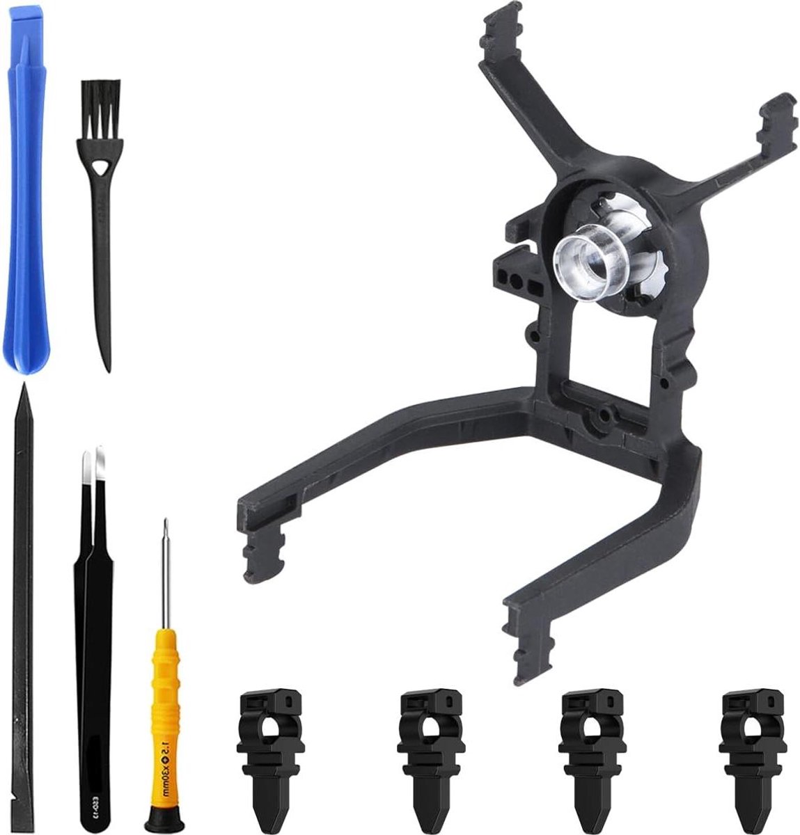 Allecto Plus - Vervangende Camera Schokdemper Beugel met 4 Stuks Schokdemper Dempers voor DJI Mini Drones - Accessoires voor Stabiele Camera Opname - Inclusief Reparatie Gereedschap.