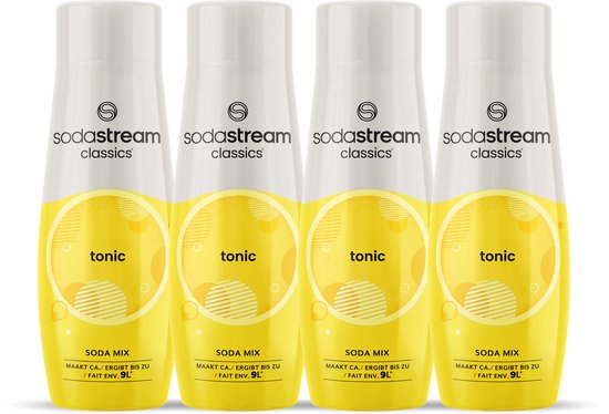SodaStream Classics Tonic siropen - Goed voor 36L bruisende drank - 4 stuks - 4x440ml