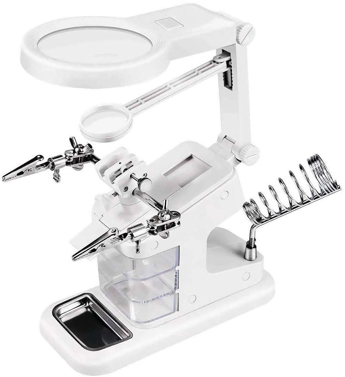 Ibenzoa® Handige Vergrootglaslamp met Klemmen voor Precisiewerk en Hobbyprojecten