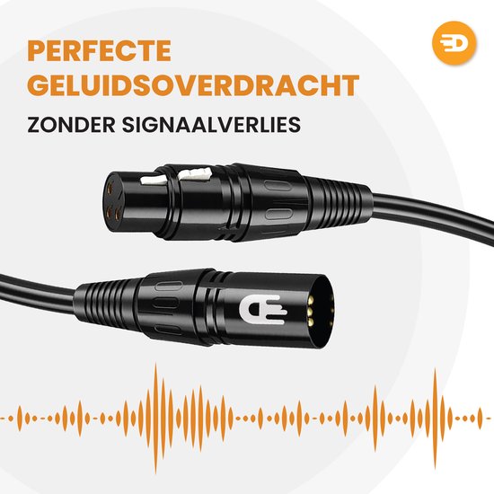 Drivv. Câble XLR Premium - Câble microphone - Mâle vers Femelle 3 broches - 2 Mètres