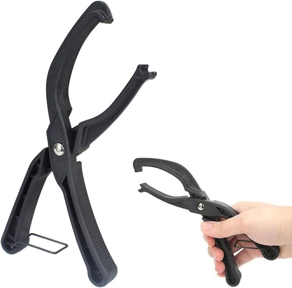 Allecto Plus - Bandentangen 24 cm met antislip handvat voor fietsbanden reparatiegereedschap - Fietsbandverwijderaar - Mountainbike reparatietool in zwart - Handige fietsbandenhendel tang