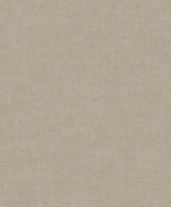 Beige textuur behang met een subtiele linnen structuur.