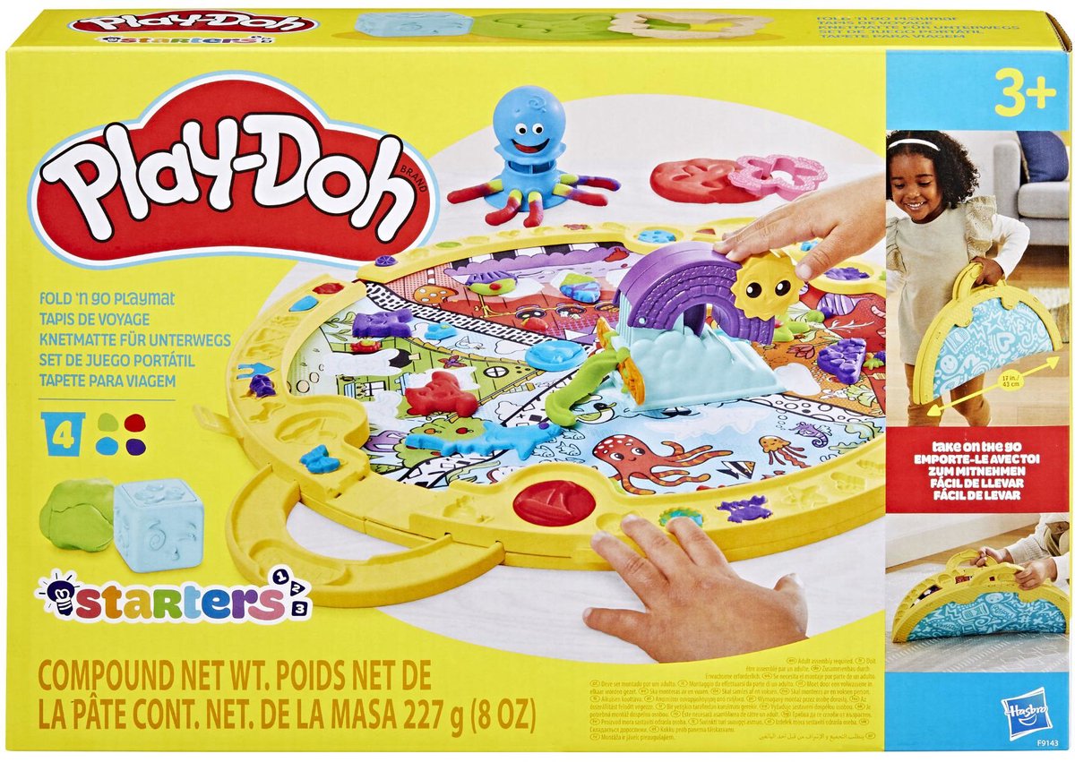 Play-Doh Opvouw en Meeneem Speelmat - Boetseerklei - 4 Play-Doh potjes - Eenvoudig op te bergen - Knutselen voor kinderen — afbeelding 17