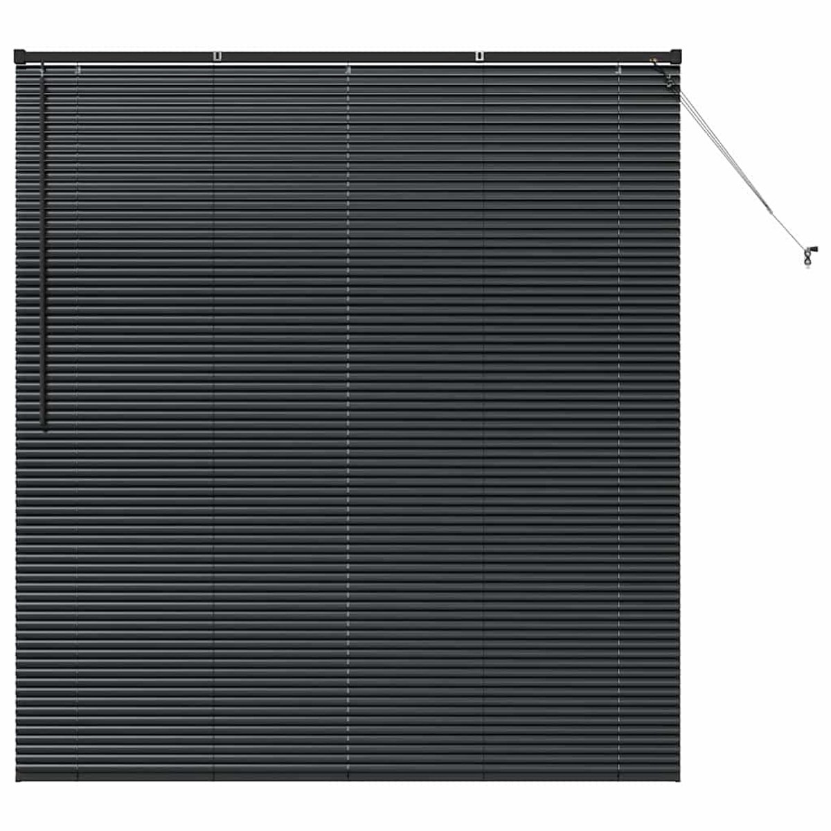 vidaXL - Venetiaanse - jaloezie - Zwart - 175 - x - 155 - cm - 25 - mm - Aluminium