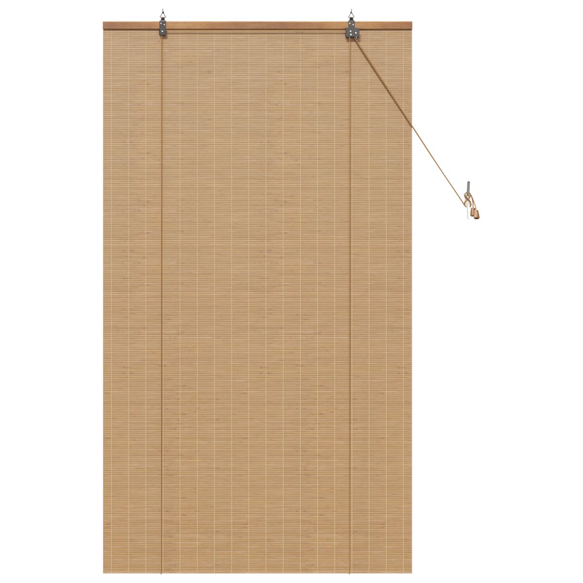 vidaXL - Rolgordijn - Bruin - 90 - x - 160 - cm - Bamboe