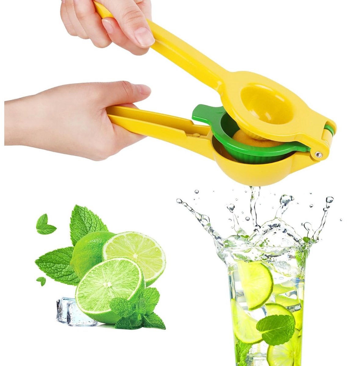 TOVBMUP Citroenpers - Citruspers - Handmatige sapcentrifuge - Kan gebruikt worden voor sappen, cocktails, salades - Geelgroen
