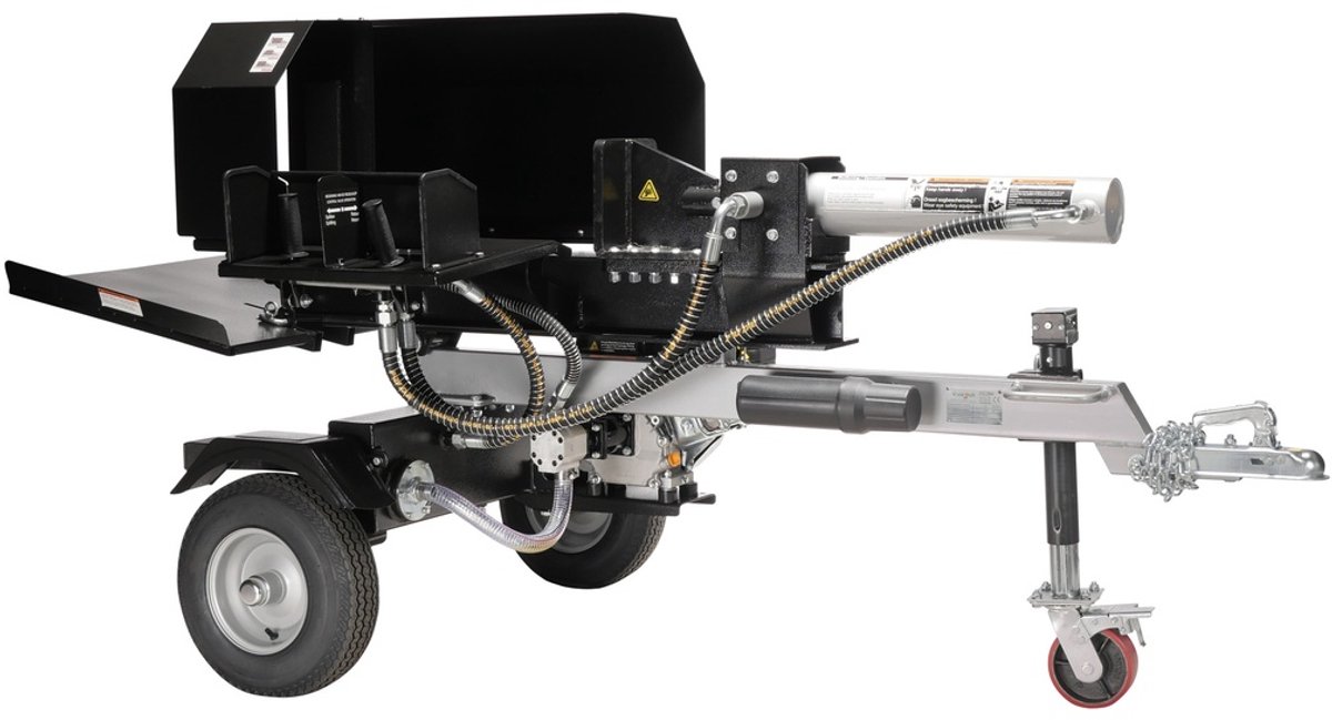 Houtklover 22 ton met benzinemotor horizontaal